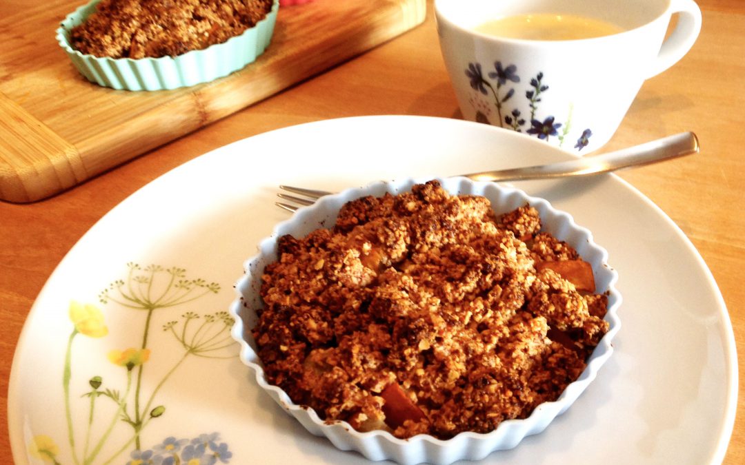 zuckerfreies Birnen-Mandel-Crumble